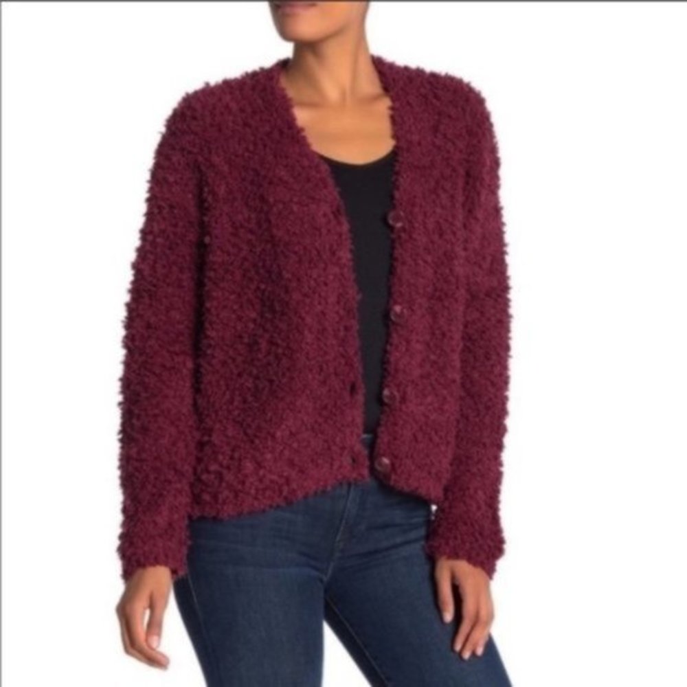 NWT RXB | Boucle Knit Cardigan Zinfandel